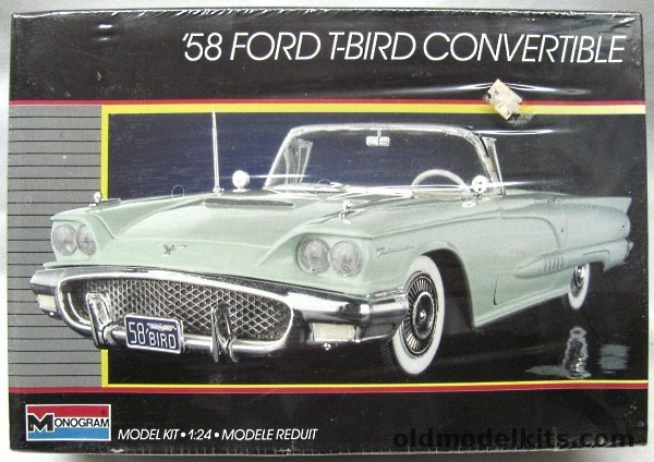 Monogram 1/24 1958 Ford Thunderbird Convertible or Hardtop, 2759 plastic model kit